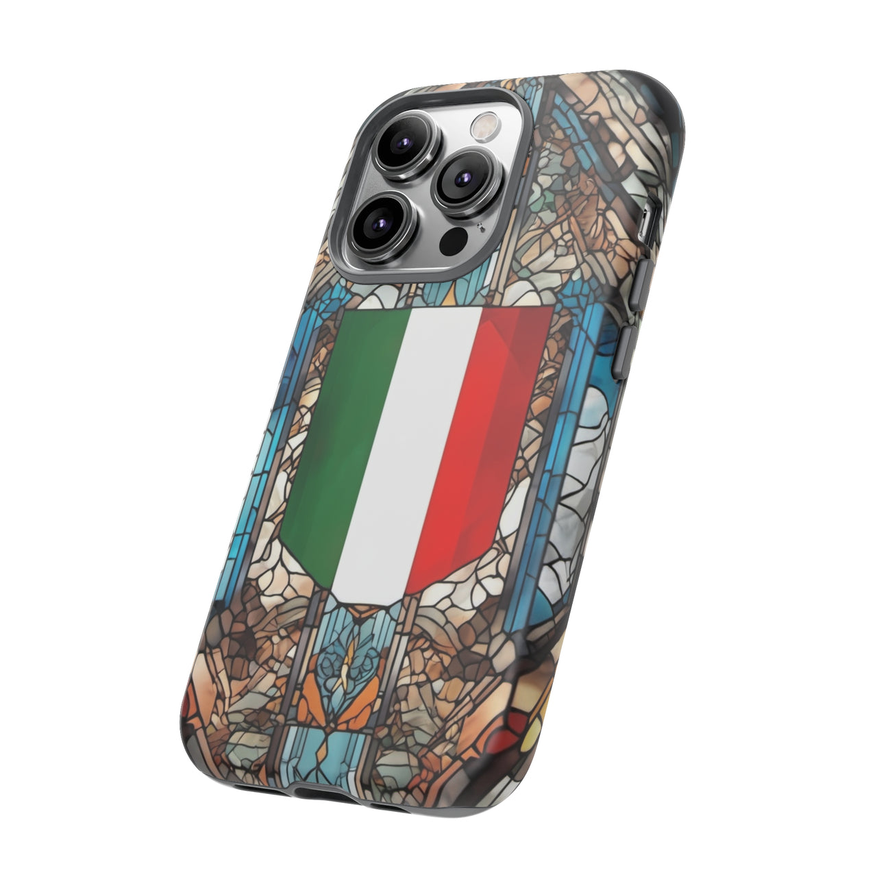 Coque Rigide iPhone - Blason italien et vitrail - Italie