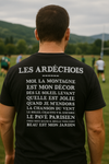 Les Ardéchois Hymne - T-shirt cadeau - Coton bio - imprimé fr