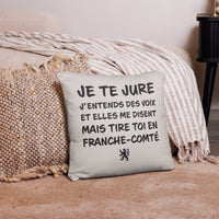 Thumbnail for Coussin Franche-Comté - j'entends des voix face