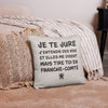 Coussin Franche-Comté - j'entends des voix face