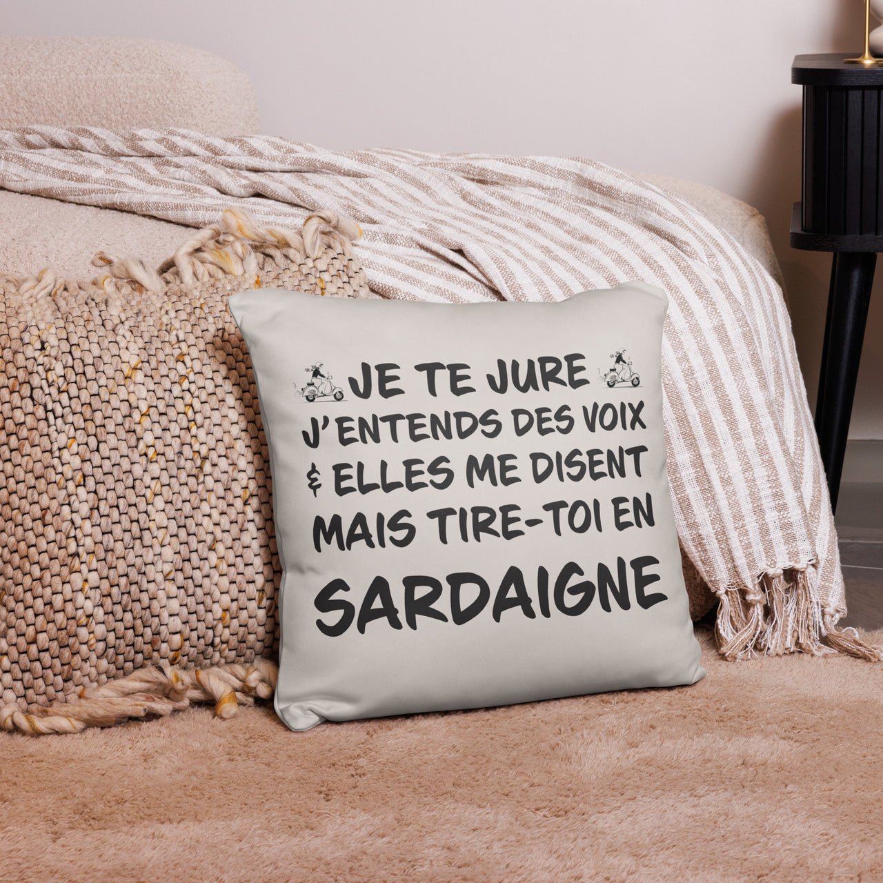 Coussin Sardaigne non spécifiée face - J'entends des voix