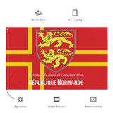 Drapeau Premium - République Normande et devise Normande