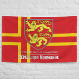 Drapeau Premium - République Normande et devise Normande