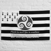 Drapeau Bretagne - Gwen Ha Du et triskel