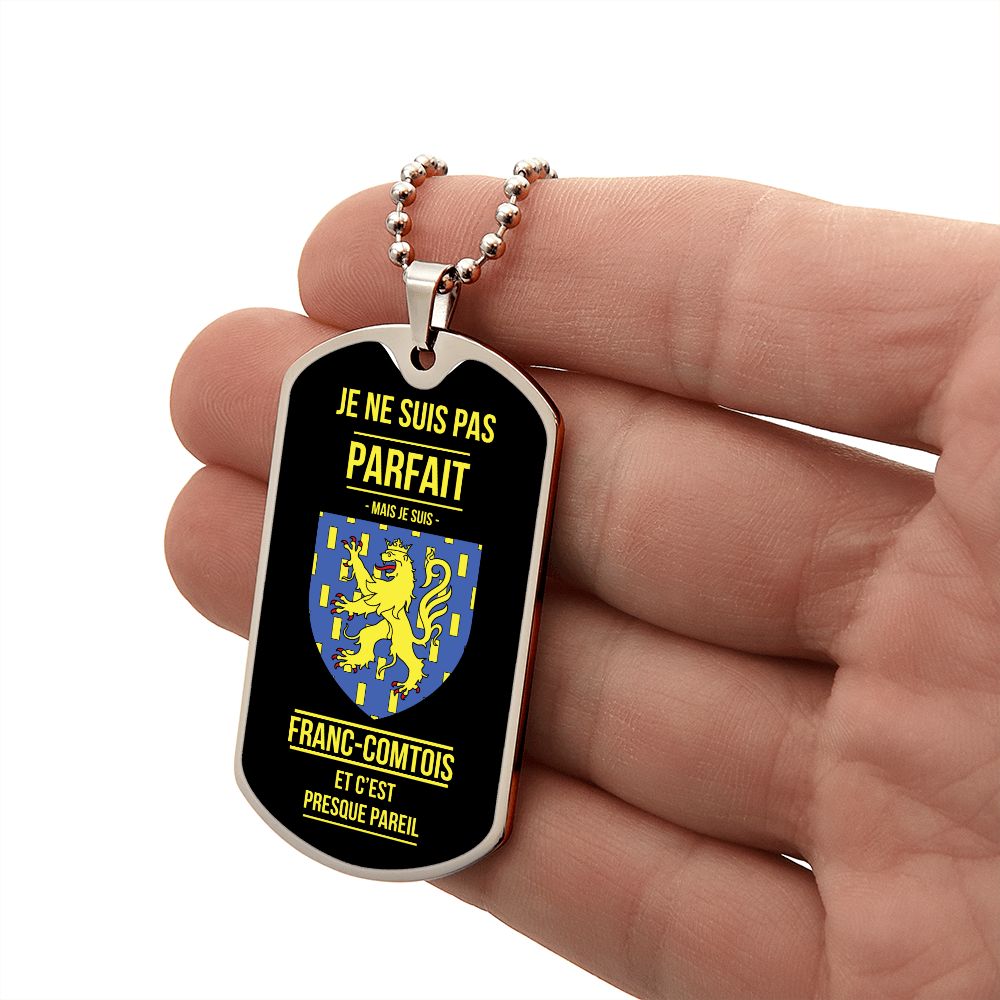 Collier et médaille militaire PARFAIT® Franc-comtois cadeau pour Franc-Comtois - Bijouterie