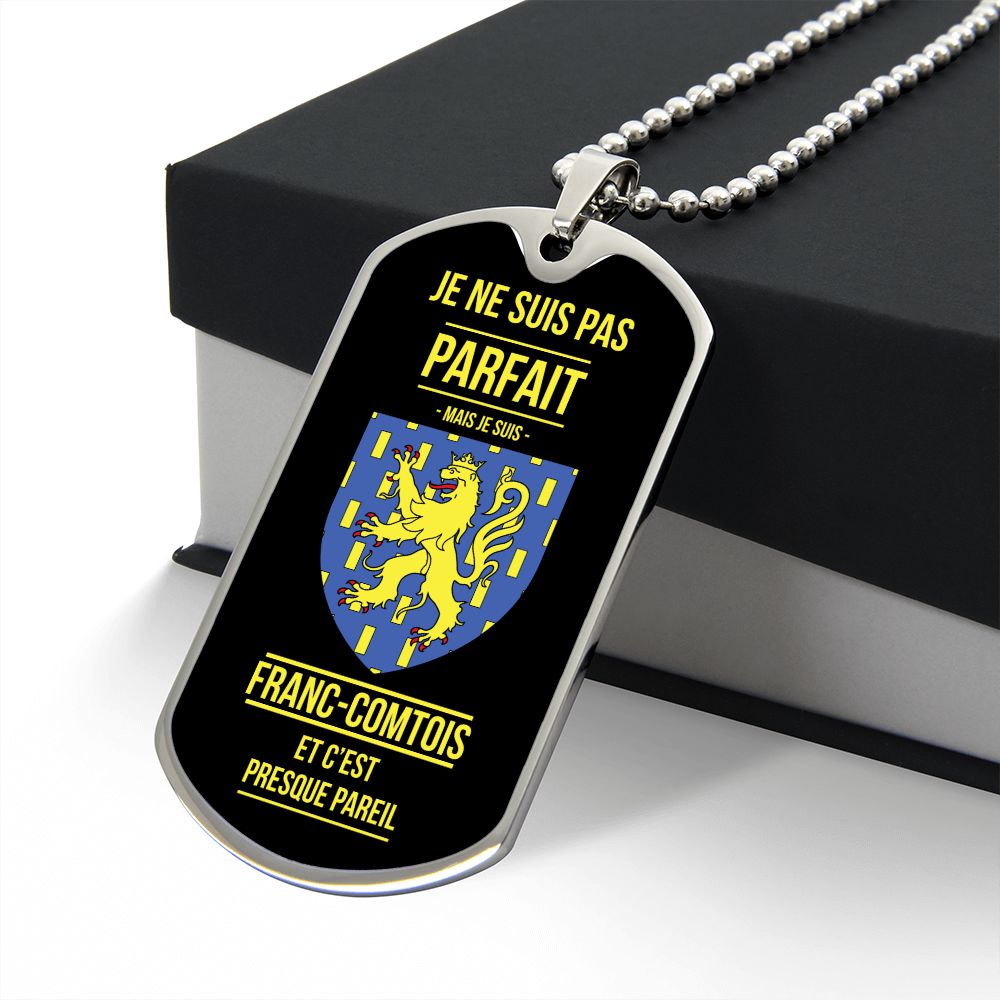 Collier et médaille militaire PARFAIT® Franc-comtois cadeau pour Franc-Comtois - Bijouterie