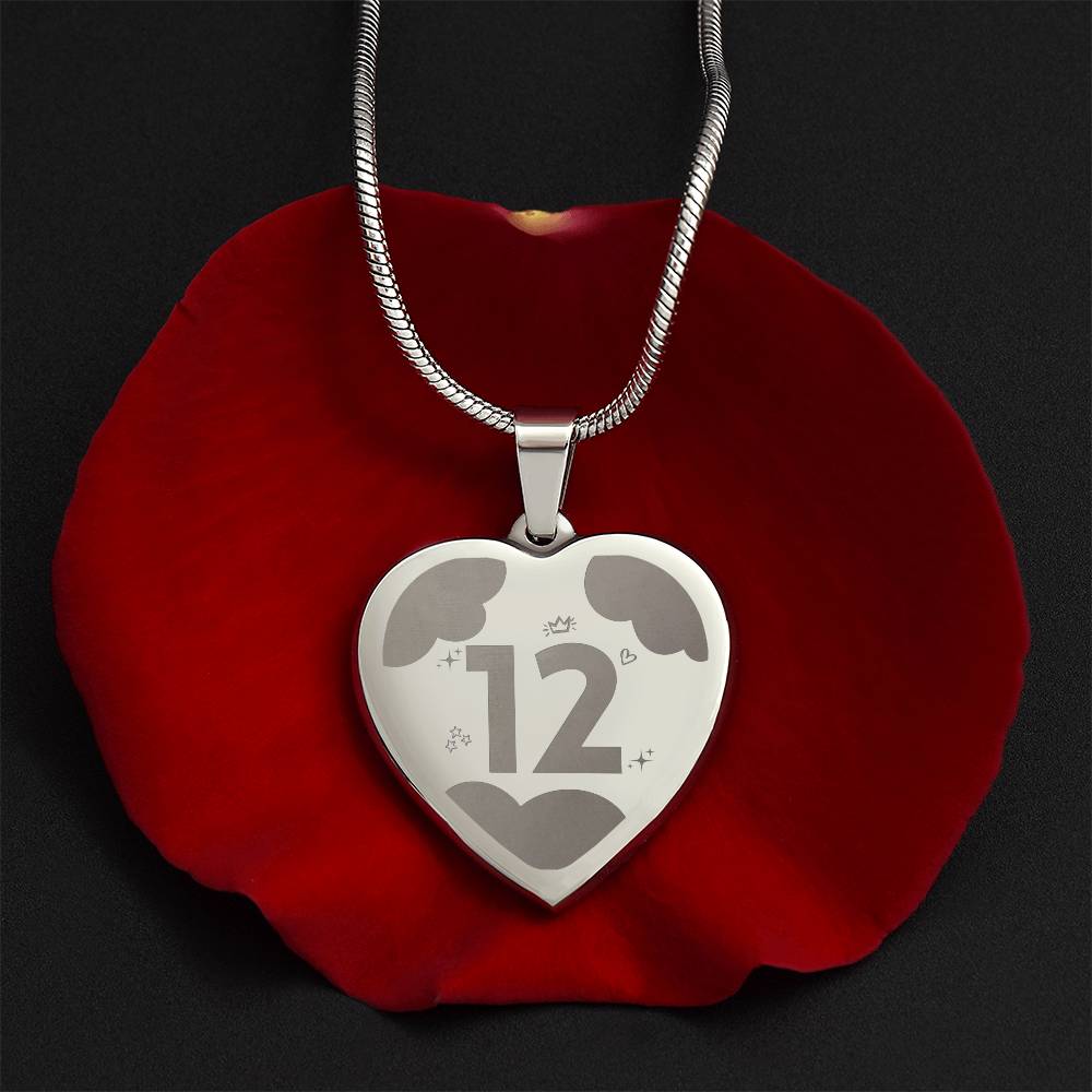 Collier pendentif Coeur du 12 Aveyron - Cadeau femme douze