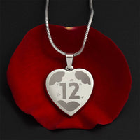 Thumbnail for Collier pendentif Coeur du 12 Aveyron - Cadeau femme douze