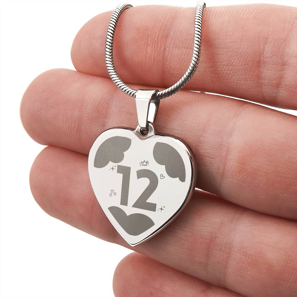 Collier pendentif Coeur du 12 Aveyron - Cadeau femme douze