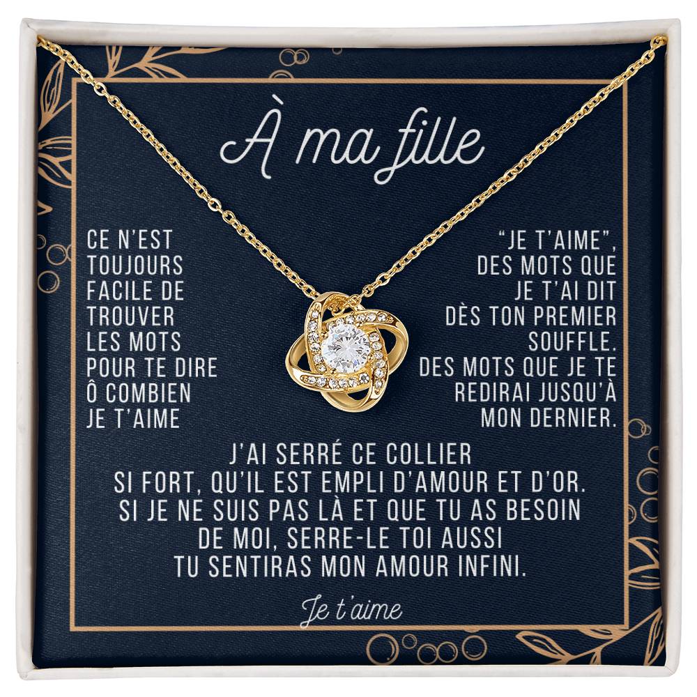 Collier PIERRE ÉTERNELLE + Carte - Cadeau pour votre fille - Bijouterie