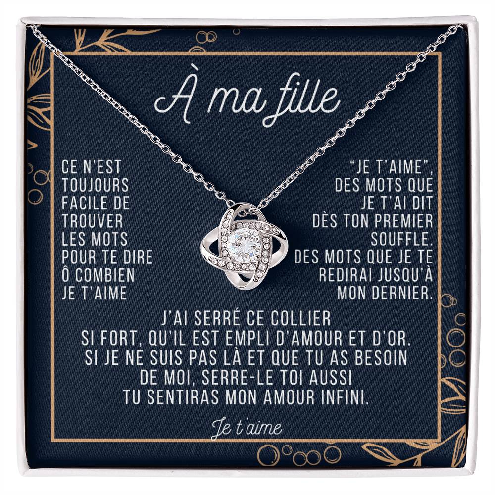 Collier PIERRE ÉTERNELLE + Carte - Cadeau pour votre fille - Bijouterie