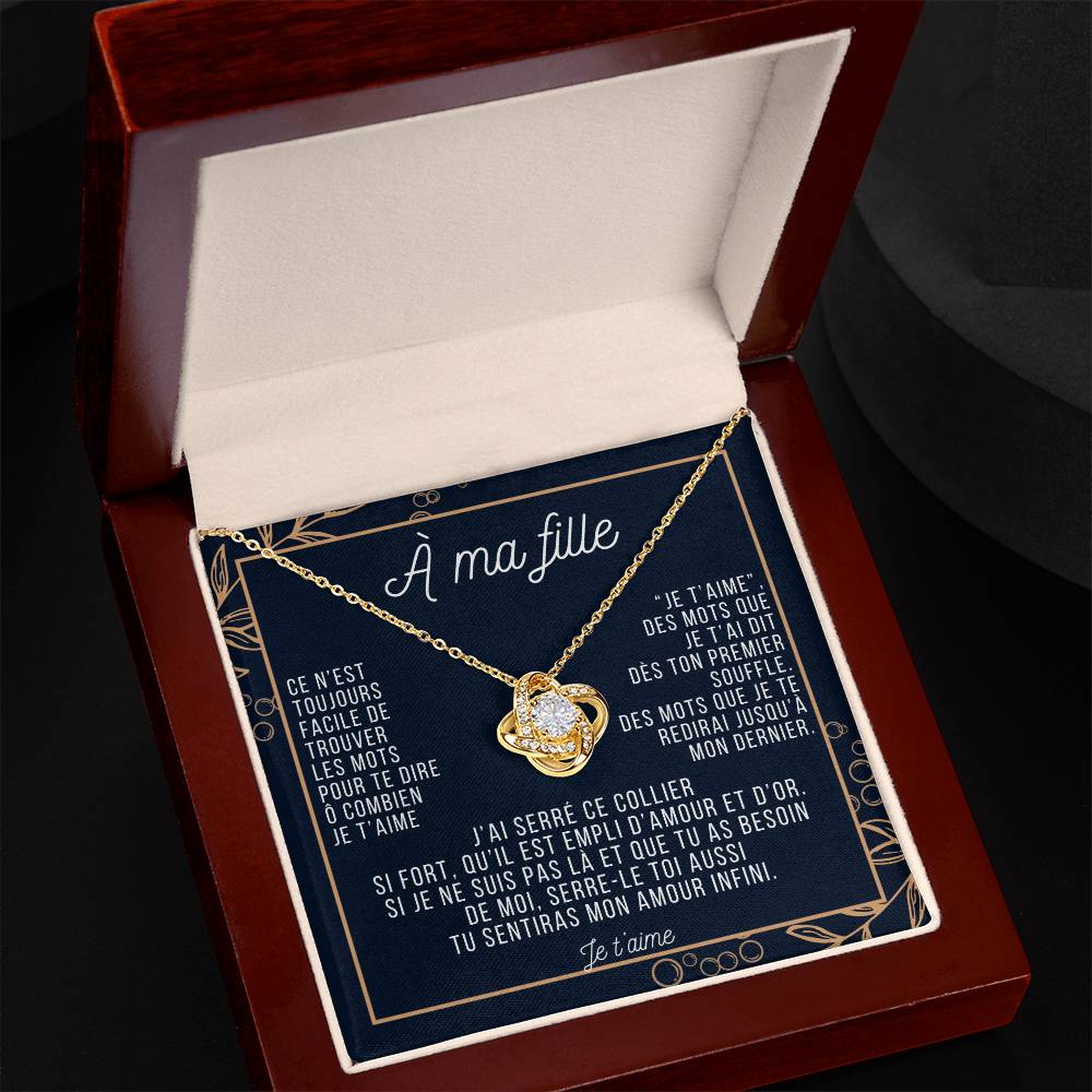 Collier PIERRE ÉTERNELLE + Carte - Cadeau pour votre fille - Bijouterie