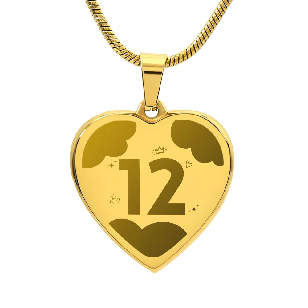 Collier pendentif Coeur du 12 Aveyron - Cadeau femme douze