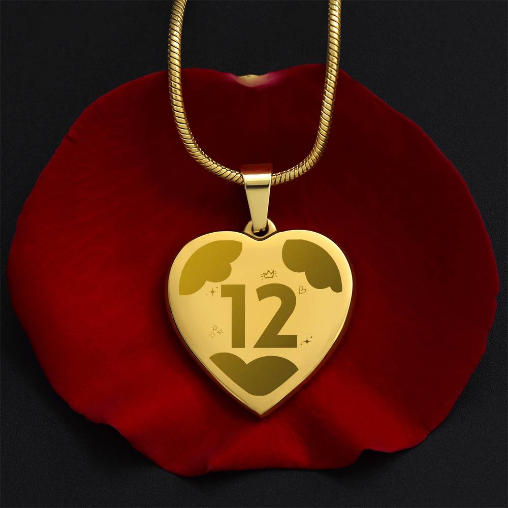 Collier pendentif Coeur du 12 Aveyron - Cadeau femme douze