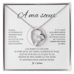 Collier pendentif COEUR ÉTERNEL + Carte cadeau pour votre Soeur - Bijouterie famille