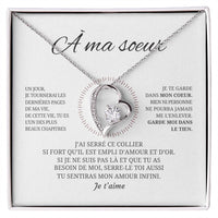 Thumbnail for Collier pendentif COEUR ÉTERNEL + Carte cadeau pour votre Soeur - Bijouterie famille