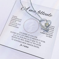 Thumbnail for Collier pendentif COEUR ÉTERNEL + Carte cadeau pour votre filleule - Bijouterie famille