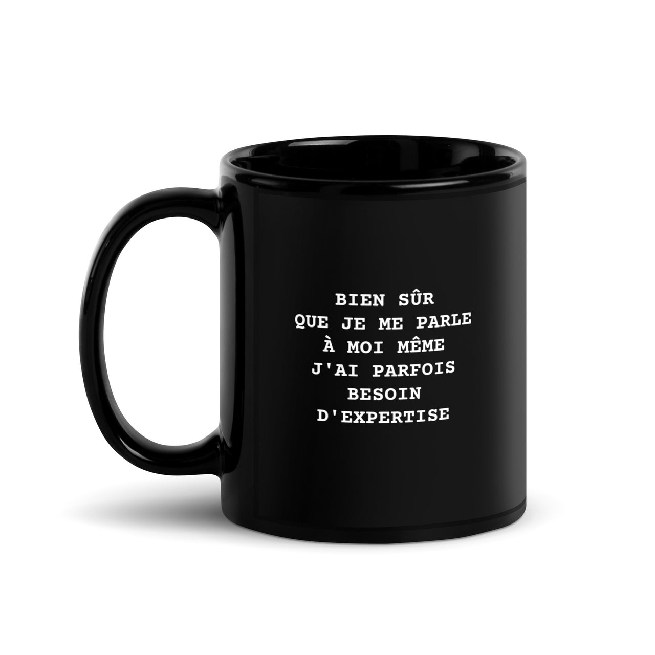 Mug humour noir - Je me parle à moi-même