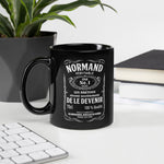 Mug brillant noir Cadeau humour pour un Normand