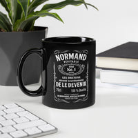 Thumbnail for Mug Normand noir - Cadeau humour pour un Normand