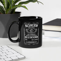 Thumbnail for Mug Alsace noir - Alsacien véritable et humoristique