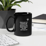 Mug brillant noir Je ne suis pas Vétérinaire