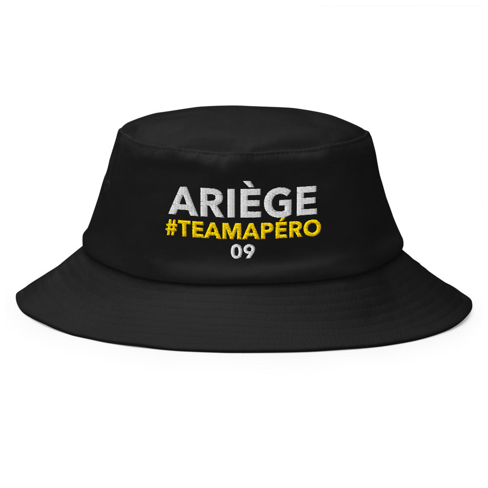 Bob Ariège #TeamApéro - Bob noir brodé