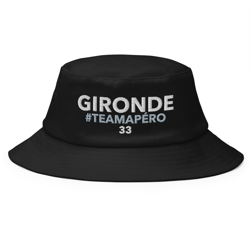 Bob Gironde #TeamApéro - Bob noir brodé