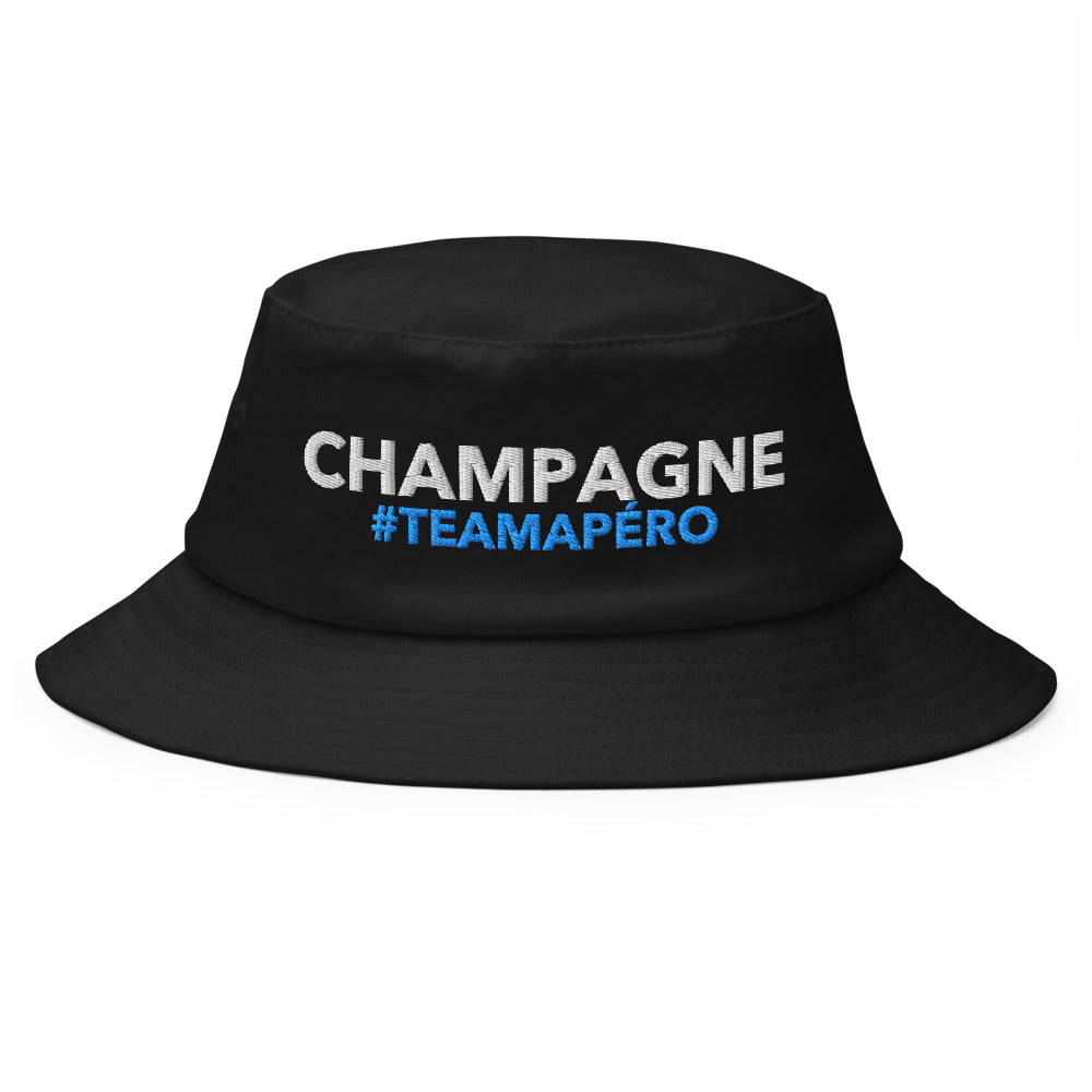Bob Champagne #TeamApéro - Bob noir brodé