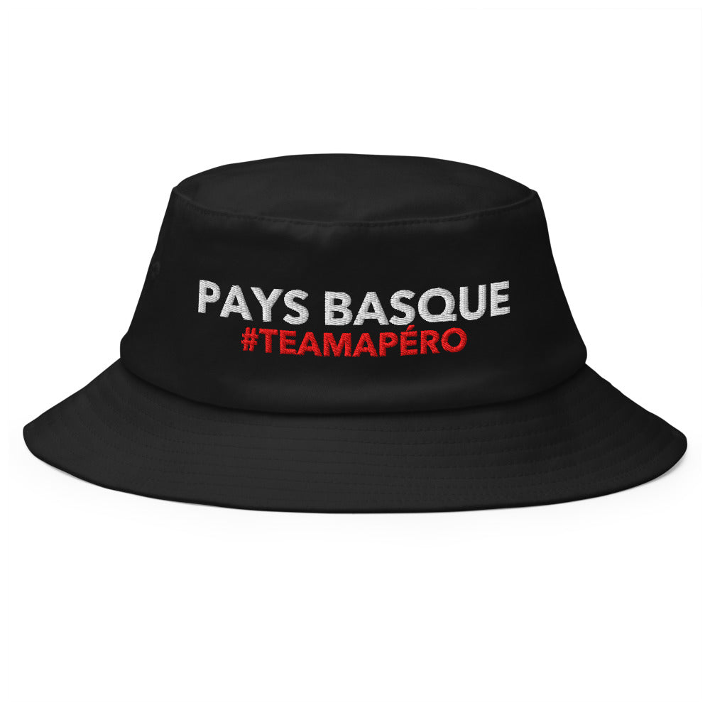 Bob Pays basque #TeamApéro - Bob noir brodé