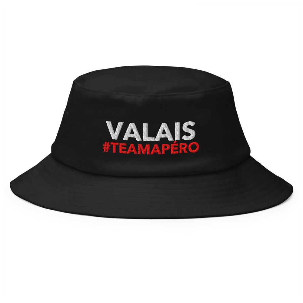Bob Valais #TeamApéro - Bob noir brodé