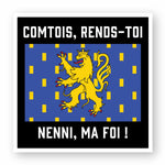 Autocollants - Stickers : Comtois rends toi nenni ma foi - Franche Comté