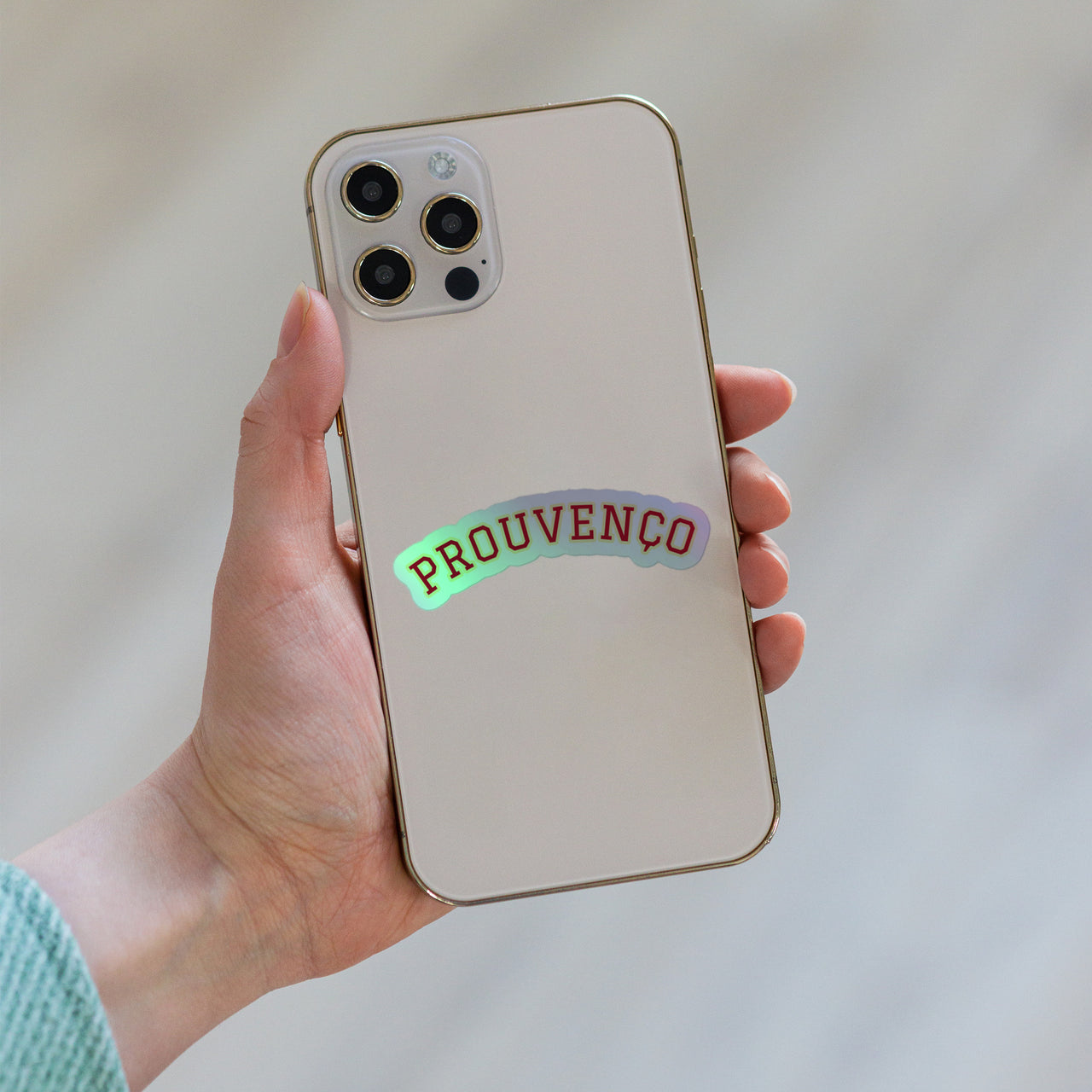 Autocollant holographique Provence - motif 3D captivant
