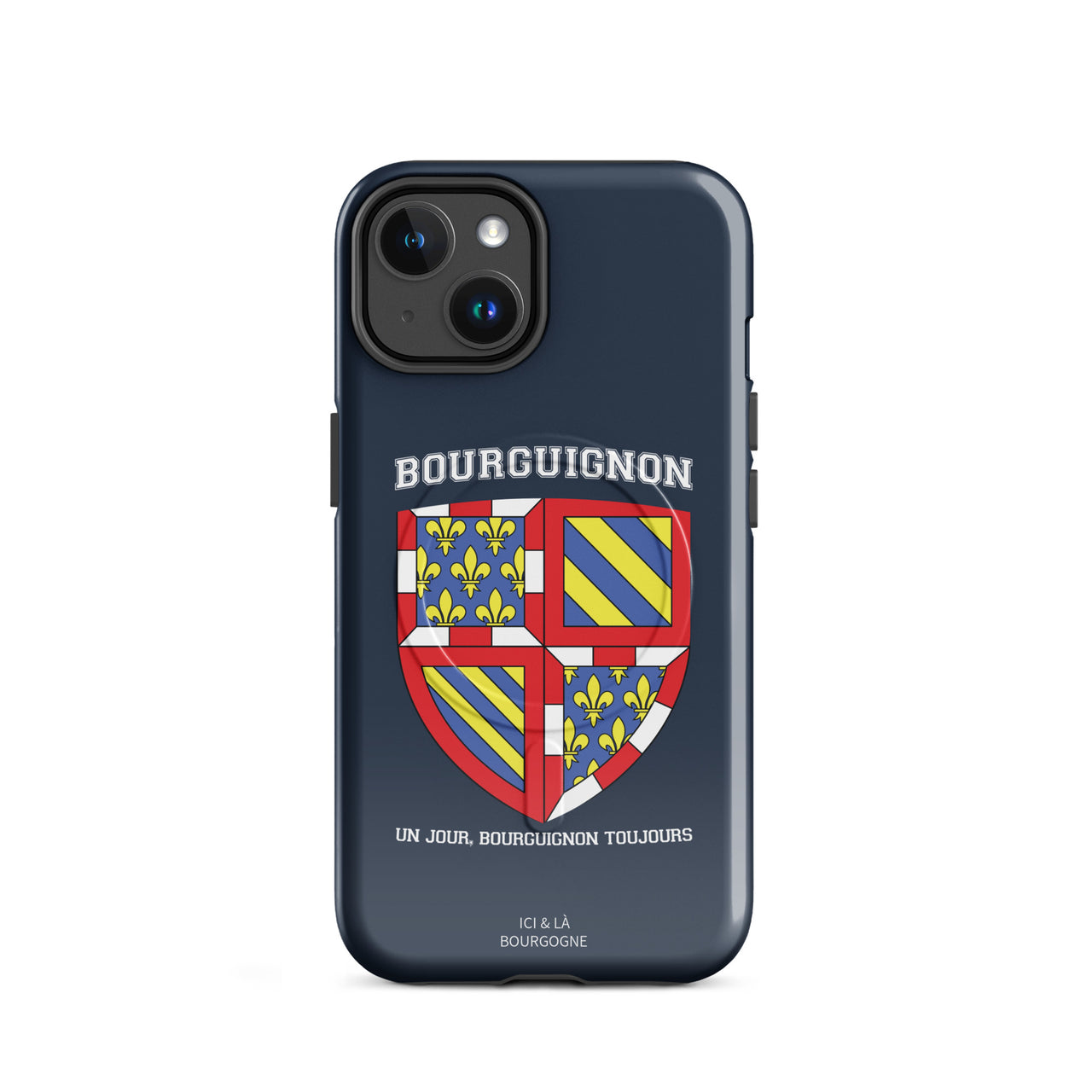 Coque iPhone Bourgogne matte - Blason bourguignon humoristique
