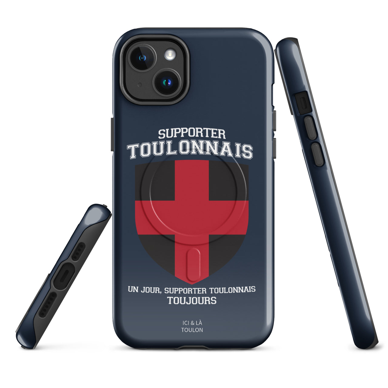 Coque iPhone Toulonnais matte - Fierté rouge et noir