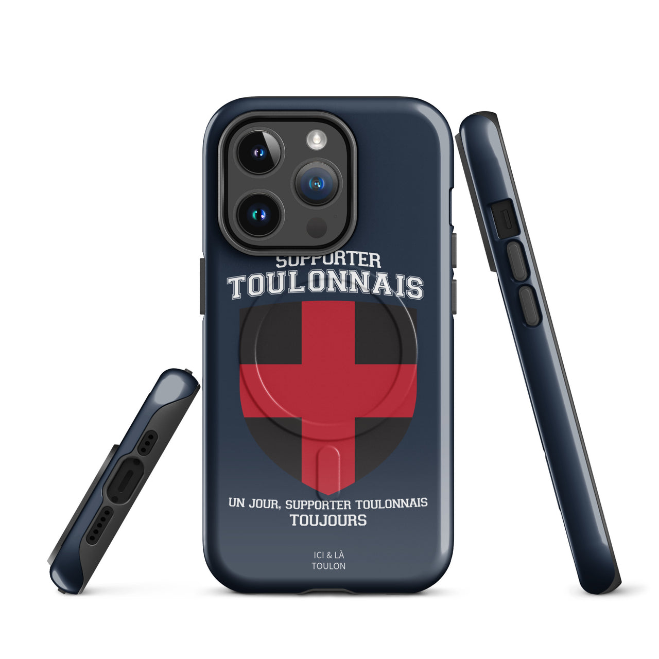 Coque iPhone Toulonnais matte - Fierté rouge et noir