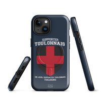 Thumbnail for Coque iPhone Toulonnais glossy - Fierté rouge et noir
