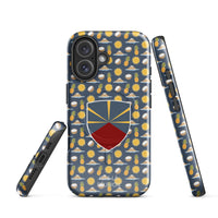 Thumbnail for Coque iPhone Réunion matte dos - Blason et motif tropical