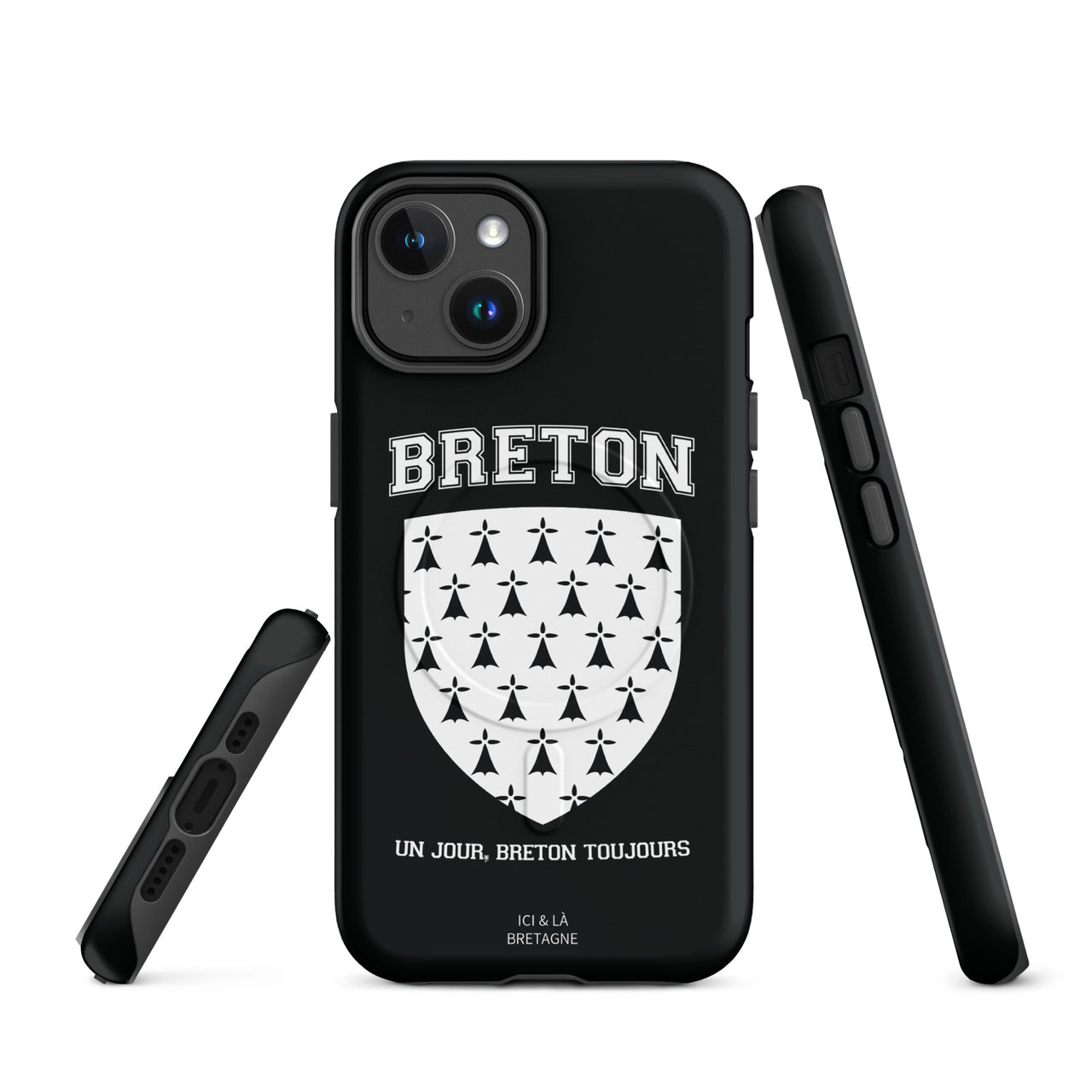 Coque iPhone Bretagne glossy - design robuste et humoristique