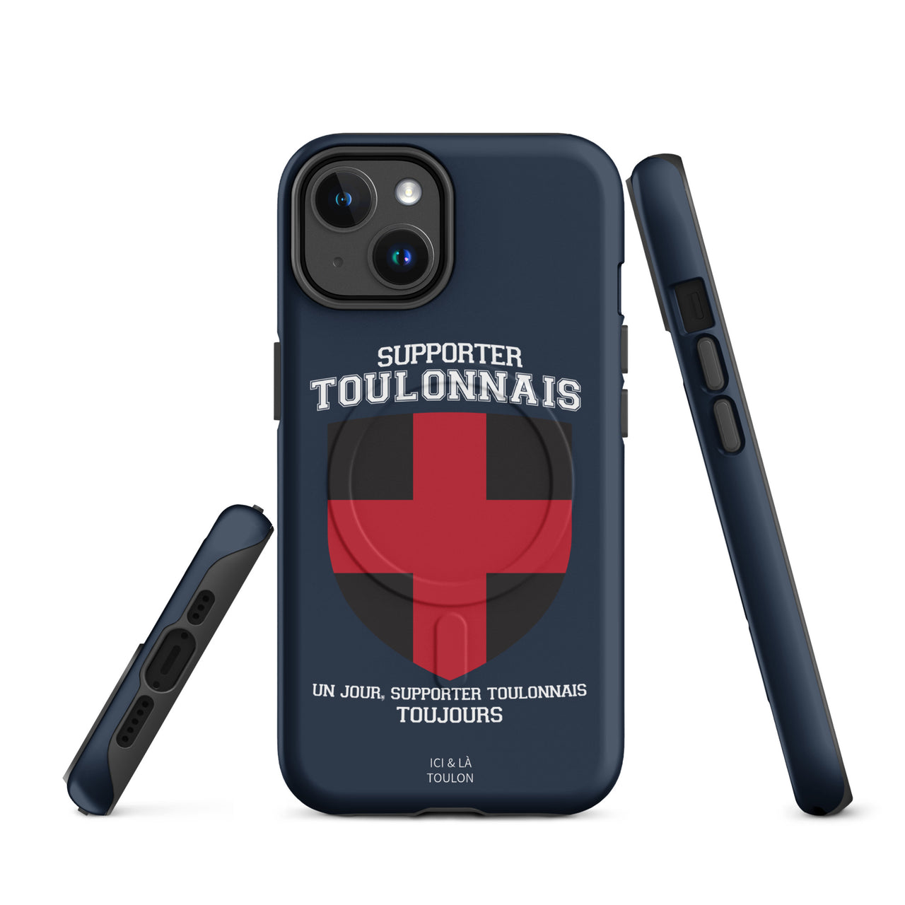 Coque iPhone Toulonnais glossy - Fierté rouge et noir