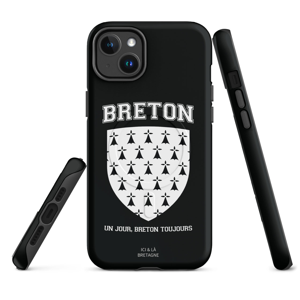 Coque iPhone Bretagne glossy - protection double couche