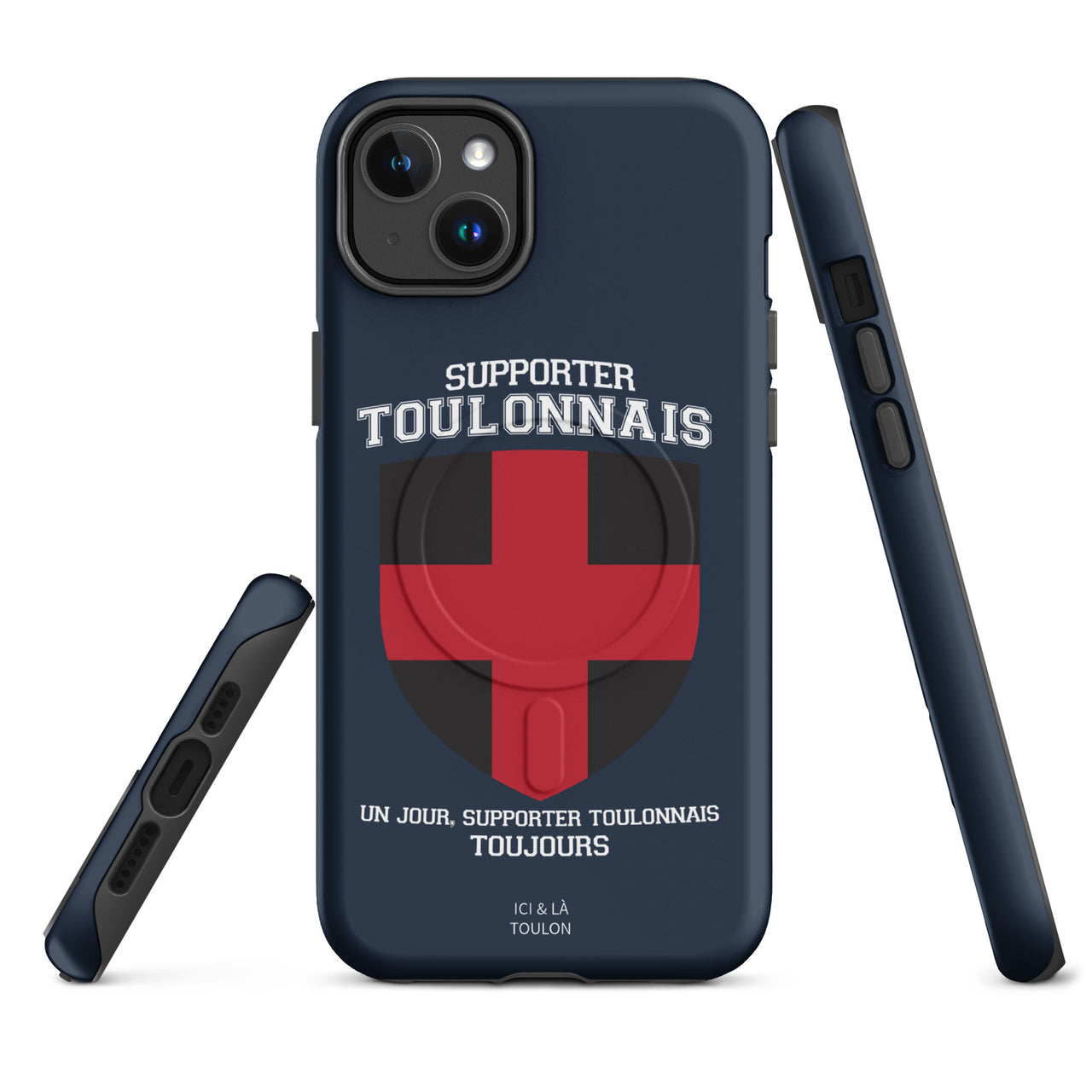 Coque iPhone Toulonnais glossy - Fierté rouge et noir