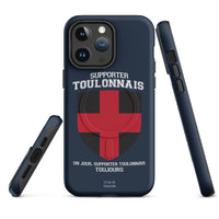 Thumbnail for Coque iPhone Toulonnais matte - Fierté rouge et noir