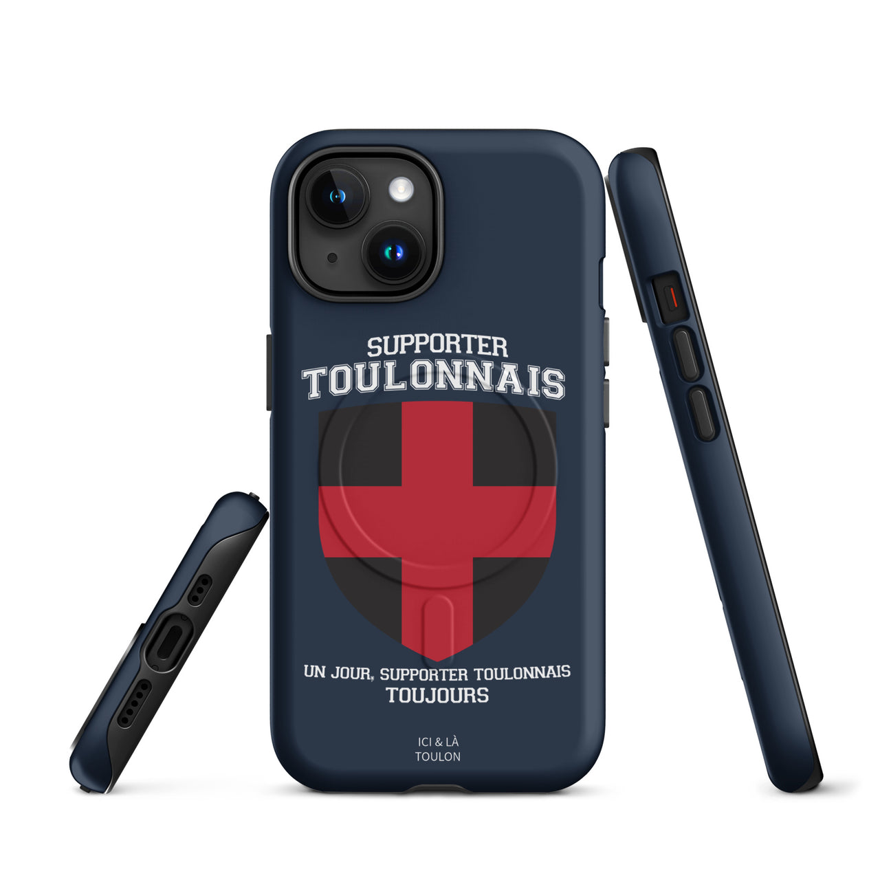 Coque iPhone Toulonnais matte - Fierté rouge et noir