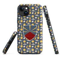 Thumbnail for Coque iPhone Réunion matte face - Blason et motif tropical