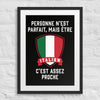 Poster encadré Italie - Personne n'est parfait