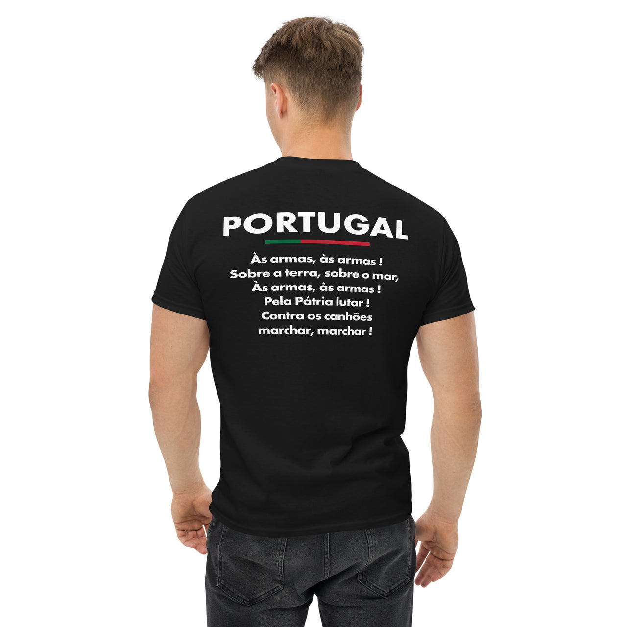 T-shirt Portugal noir - Hymne A Portuguesa