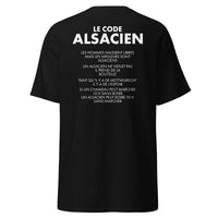 Thumbnail for T-shirt Alsace noir - Le code alsacien avec humour