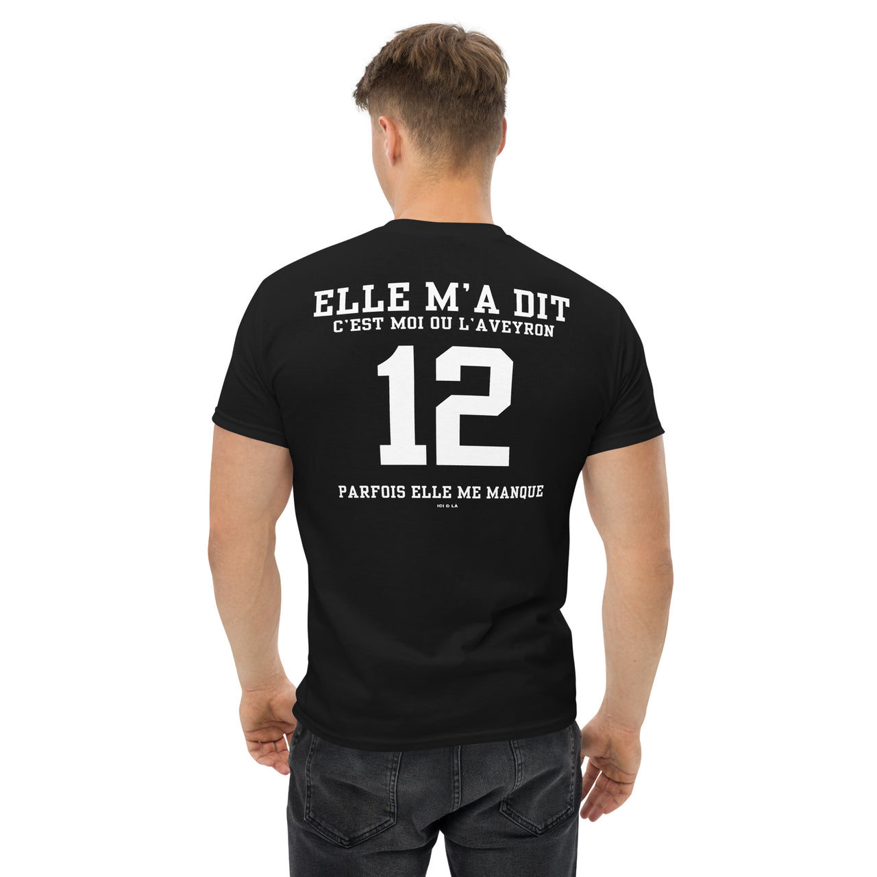 T-shirt Aveyron noir - Elle m'a dit moi ou l'Aveyron