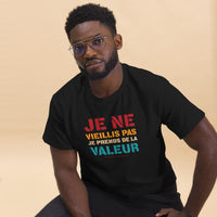 Thumbnail for T-shirt humour bordeaux dos - Je ne vieillis pas, je prends de la valeur